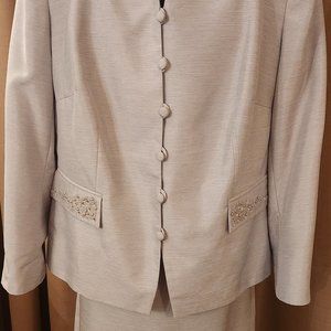 Light Grey Jewel-Trim John Meyer Collection Suit